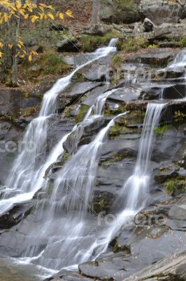 Sliding down the rocks