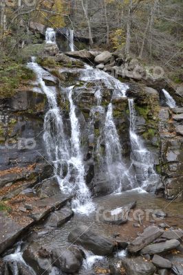 Waterfall on the rocks