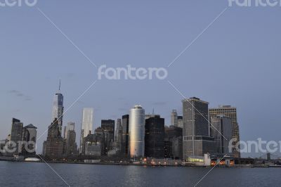 Manhattan at sunset