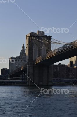 Brooklyn bridge from the water