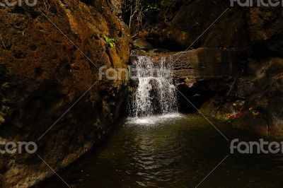 Waterfall in the dark