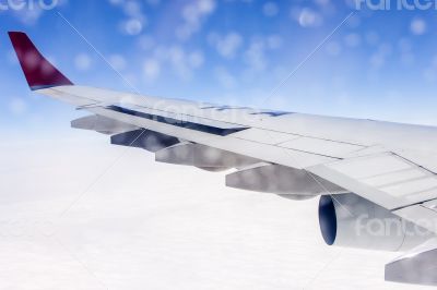 View from plane window