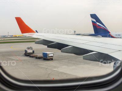 View from plane window