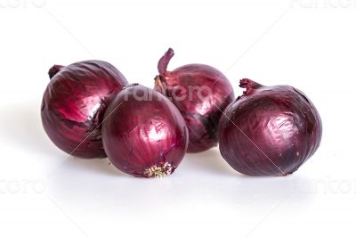 Large bulbs of red onions