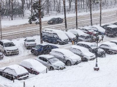 Pushkino, Russia. A view of the city in winter time