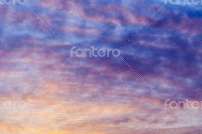 Heavenly landscape at sunset sun