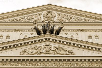 Moscow, pediment of the Bolshoi Theatre