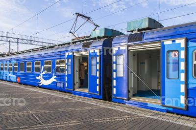 Regional train standing at the platform