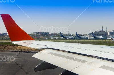 Istanbul, Turkey. A view from the window of the plane