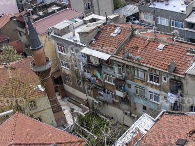 Istanbul, houses on the bank of the Bosphorus