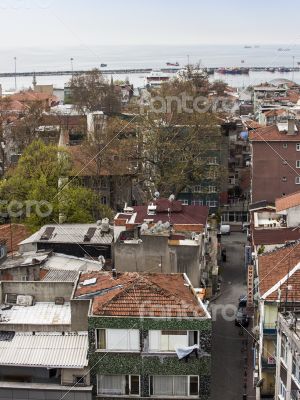 Istanbul, houses on the bank of the Bosphorus
