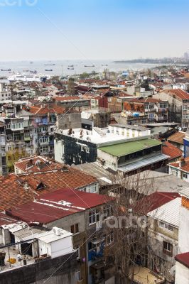 Istanbul, houses on the bank of the Bosphorus