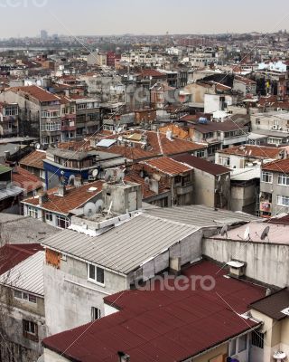 Istanbul, houses on the bank of the Bosphorus