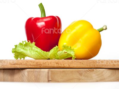 Large paprika of red and yellow color