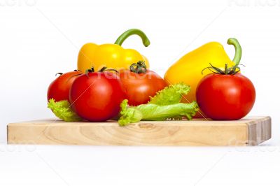 Large paprika of red and yellow color