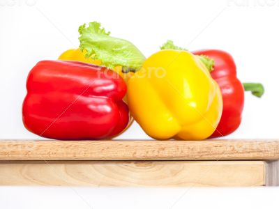 Large paprika of red and yellow color