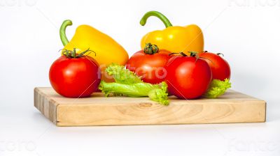 Large paprika of red and yellow color