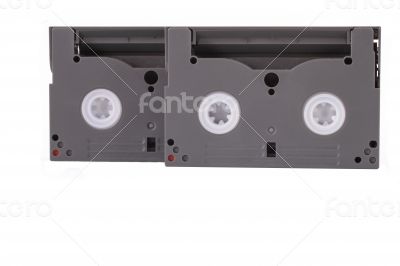 The Music Casette on the white background