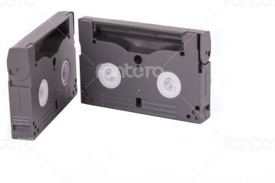 The Music Casette on the white background
