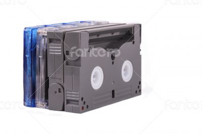 The Music Casette on the white background
