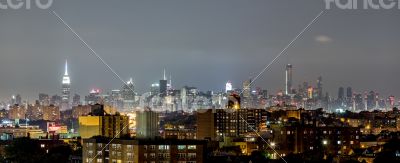 Manhattan skyline at night