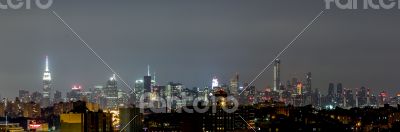 Manhattan skyline at night