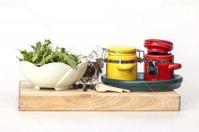 Black pepper and vegetables for salad