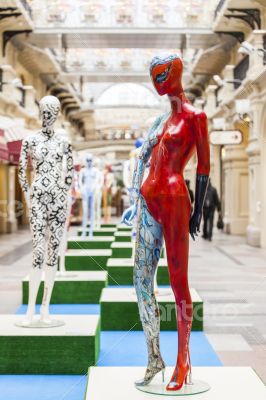Moscow, GUM historical shop. Exhibition of "Freestyle"