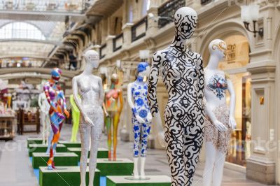Moscow, GUM historical shop. Exhibition of "Freestyle"