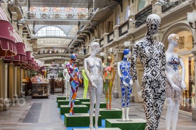Moscow, GUM historical shop. Exhibition of "Freestyle"