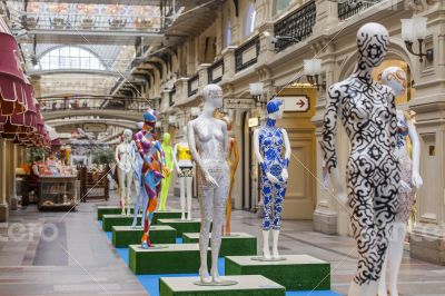 Moscow, GUM historical shop. Exhibition of "Freestyle"