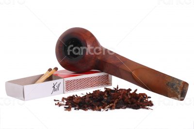 The Tabacco Pipe On The White Background  Unhealthy