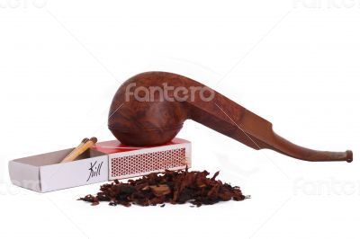 The Tabacco Pipe On The White Background  Unhealthy