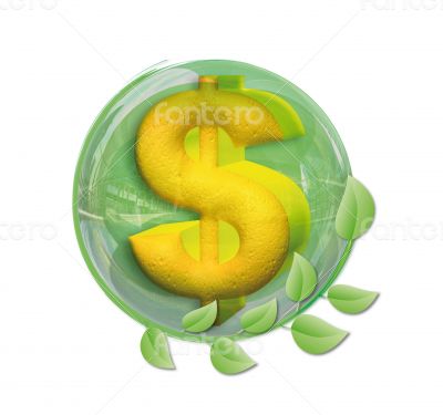 Dollar in a ball