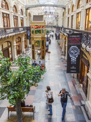 Moscow,  GUM historical shop. Trading floor