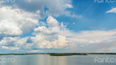 Clouds over the lake