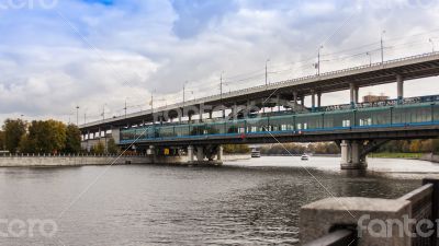Moscow, Russia. Metro bridge. 