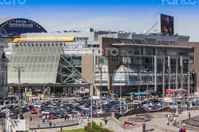 Moscow, the square of Europe and shopping center
