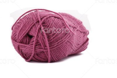 Woolen Colors Purple on the White Background