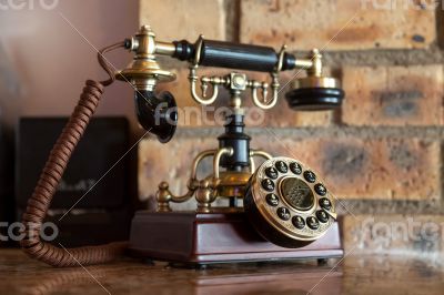 antique analog telephone