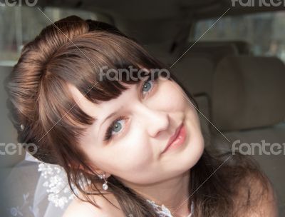 Smiling young bride