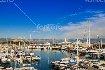 Antibes, France. A view of yachts in city port