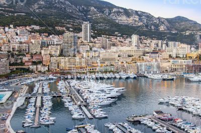 Monaco, port and residential areas