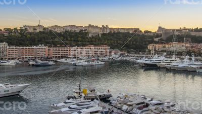 Monaco,  residential areas and port