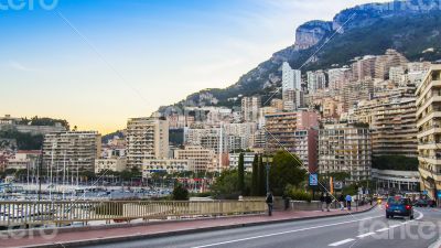 Monaco,  residential areas and port
