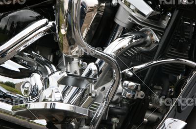 Motorcycle chrome engine design