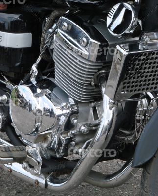Motorcycle chrome engine design