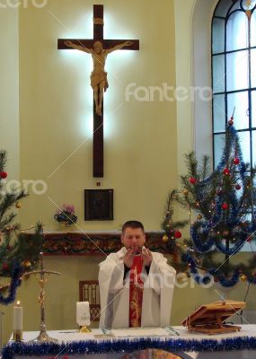 Roman catholic cathedral interrior