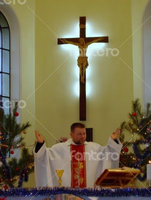 Roman catholic cathedral interrior