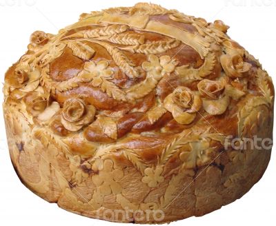 Isolated Ukrainian festive bakery Holiday Bread
